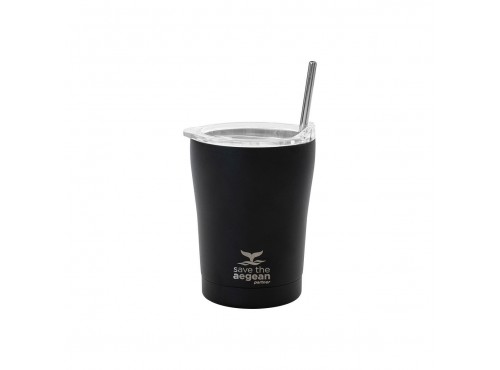 ΘΕΡΜΟΣ COFFEE MUG SAVE THE AEGEAN 350ml NIDNIGHT BLACK