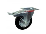 ΡΟΔΕΣ ΜΕ ΦΡΕΝΟ 160mm (RUBBER) ΜΑΥΡΕΣ ΚΙΝΑΣ ΠΕΡΙΣΤΡΕΦΟΜΕΝΕΣ