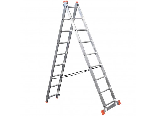 ΣΚΑΛΑ ΑΛΟΥΜΙΝΙΟΥ ΔΙΠΛΗ 2 x12 ΣΚΑΛΟΠΑΤΙΑ 3,3m