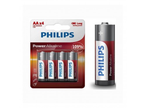 ΜΠΑΤΑΡΙΕΣ ΑΛΚΑΛΙΚΕΣ AA (4pack) 1.5V POWER ALK LR6P4B/10 37796 PHILIPS