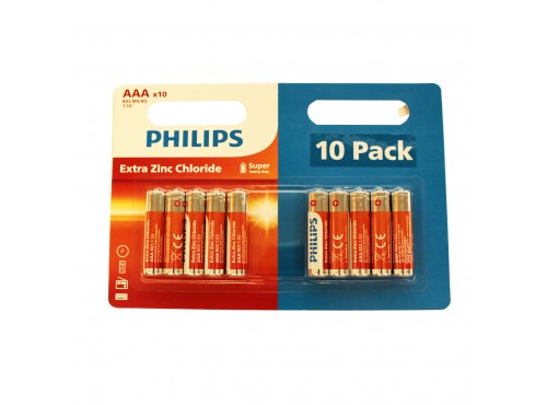 ΜΠΑΤΑΡΙΕΣ ΨΕΥΔΑΡΓΥΡΟΥ AAA SUPER HEAVY DUTY (10pack PROMO) 1.5V LONG LIFE PHILIPS
