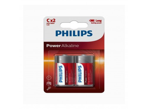 ΜΠΑΤΑΡΙΕΣ ΑΛΚΑΛΙΚΕΣ C (2pack) 1.5V POWER ALK LR14P2B/05 PHILIPS