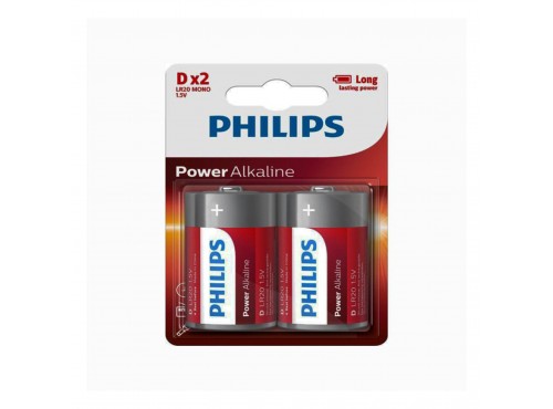 ΜΠΑΤΑΡΙΕΣ ΑΛΚΑΛΙΚΕΣ D (2pack) 1.5V POWER ALK LR20P2B/05 PHILIPS