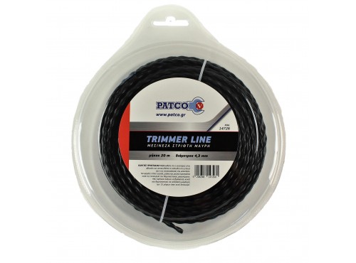 ΜΕΣΙΝΕΖΑ ΣΤΡΙΦΤΗ ΜΑΥΡΗ D 4,8mm x 20m PATCO (ΚΑΡΤΕΛΑ)