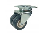 ΡΟΔΕΣ ΔΙΠΛΕΣ 50mm (PVC) ΓΚΡΙ ΚΙΝΑΣ ΠΕΡΙΣΤΡΕΦΟΜΕΝΕΣ