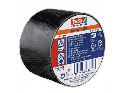 ΤΑΙΝΙΑ AIRCONDITION 25m x 50mm ΜΑΥΡΗ 53988 TESA