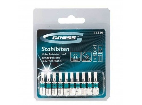 ΜΥΤΕΣ ΙΣΙΕΣ ΑΠΛΕΣ SL4.0 x 25mm ΣΕΤ 10τμχ GROSS 11319 (ΚΑΡΤΕΛΑ)