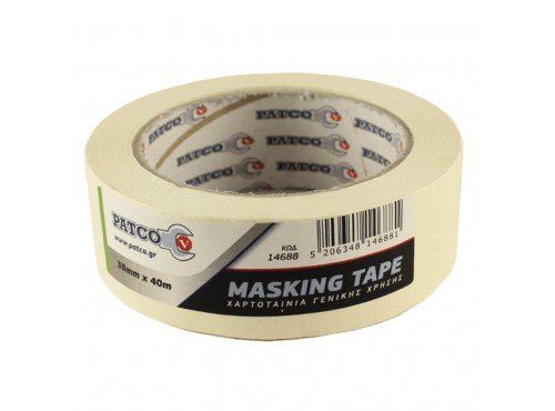 ΧΑΡΤΟΤΑΙΝΙΑ ΓΕΝΙΚΗΣ ΧΡΗΣΕΩΣ 40m x 38mm PATCO