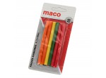 ΚΟΛΛΑ ΘΕΡΜΗΣ ΣΙΛΙΚΟΝΗΣ ΠΟΛΥΧΡΩΜΗ Φ 7,2mm X 10 cm MACO (σετ 12τμχ) (ΚΑΡΤΕΛΑ)