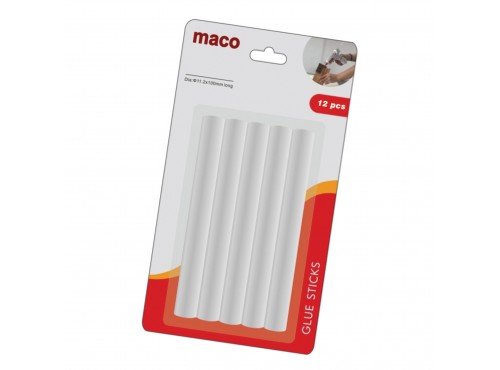 ΚΟΛΛΑ ΘΕΡΜΗΣ ΣΙΛΙΚΟΝΗΣ ΔΙΑΦΑΝΗ Φ11,2mm X 10 cm MACO (σετ 10τμχ) (ΚΑΡΤΕΛΑ)