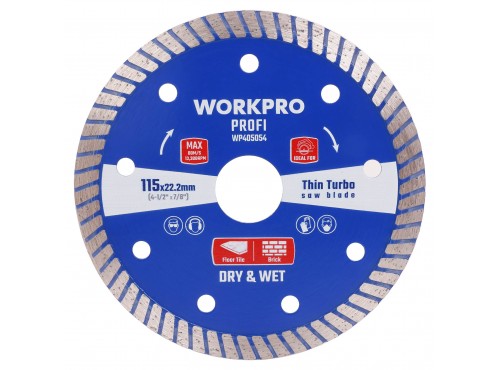 ΔΙΣΚΟΙ ΔΙΑΜΑΝΤΙ THIN TURBO 230X22.2 WP405057 WORKPRO (PROFI) (ΚΑΡΤΕΛΑ)