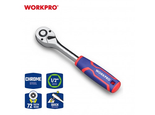ΚΑΣΤΑΝΙΑ ΤΥΠΟΥ ACESA 1/2" (72T) WP271012 WORKPRO (PROFI) (ΚΑΡΤΕΛΑ)