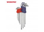 ΚΛΕΙΔΙΑ TORX ΣΕΤ 9 τμχ ΜΑΚΡΥΑ WP222003 WORKPRO (PROFI)