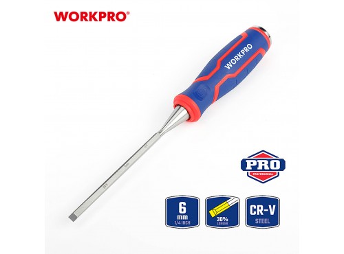 ΣΚΑΡΠΕΛΑ ΠΛΑΣΤΙΚΗ ΛΑΒΗ 6mm(1/4") WP243004 WORKPRO (PROFI) (ΚΑΡΤΕΛΑ)