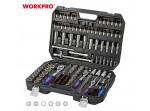 ΚΑΣΕΤΙΝΑ ΚΑΡΥΔΑΚΙΑ & ΜΥΤΕΣ 1/4"+3/8"+1/2" ΣΕΤ 172 τμχ WP202545 WORKPRO (PROFI)