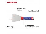 ΞΥΣΤΡΑ INOX 80mm ΠΛΑΣΤΙΚΗ ΛΑΒΗ (PP & TPR) WP321015 WORKPRO (PROFI)