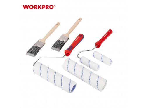 ΣΕΤ ΒΑΨΙΜΑΤΟΣ 8τμχ (ΣΚΑΦΑΚΙ+ΡΟΛΑ+ΠΙΝΕΛΑ) WP204304 WORKPRO (PROFI)