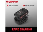 ΤΑΧΥΦΟΡΤΙΣΤΗΣ 20V-Li 2,4A WP396000 WORKPRO (PROFI)