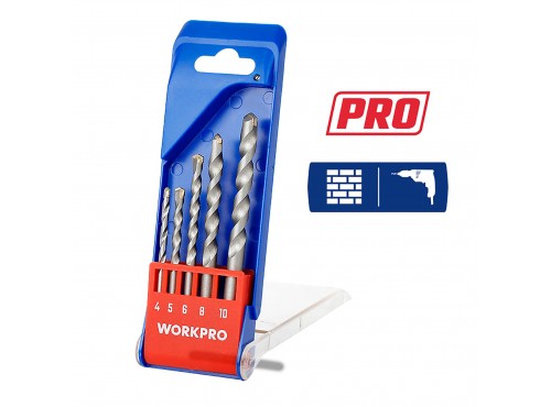 ΤΡΥΠΑΝΙΑ ΔΙΑΜΑΝΤΙ ΣΕΤ 5τμχ WP401070 WORKPRO (PROFI) (ΚΑΡΤΕΛΑ)