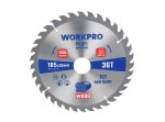 ΔΙΣΚΟΣ ΚΟΠΗΣ ΞΥΛΟΥ Φ185x20,0mm (36Δ) WP405618 WORKPRO (PROFI) (ΚΑΡΤΕΛΑ)