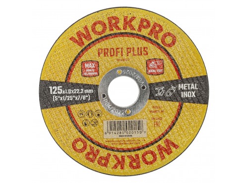 ΤΡΟΧΟΙ ΚΟΠΗΣ INOX (PROFI PLUS) Φ115x1,0x22,2mm WP406440 WORKPRO