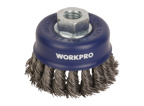 ΣΥΡΜΑΤΟΒΟΥΡΤΣΑ ΚΟΥΠΑΣ ΠΛΕΞΟΥΔΑ 100x25mm (M14) WP407044 WORKPRO (PROFI) (ΚΑΡΤΕΛΑ)