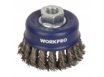 ΣΥΡΜΑΤΟΒΟΥΡΤΣΑ ΚΟΥΠΑΣ ΠΛΕΞΟΥΔΑ 100x25mm (M14) WP407044 WORKPRO (PROFI) (ΚΑΡΤΕΛΑ)