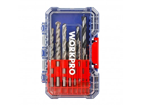 ΤΡΥΠΑΝΙΑ ΑΕΡΟΣ. ΞΥΛΟΥ,ΜΠΕΤΟΥ ΣΕΤ 16τμχ WP409011 WORKPRO