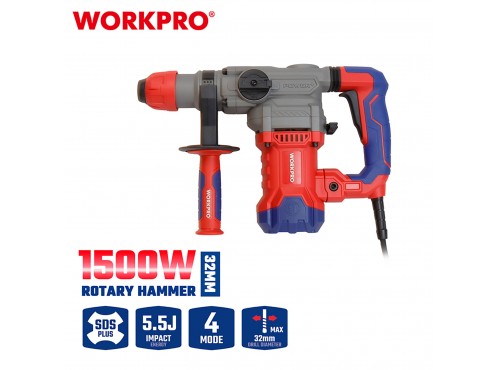 ΣΚΑΠΤΙΚΟ ΠΕΡΙΣΤΡΟΦΙΚΟ ΠΙΣΤΟΛΕΤΟ 1500W SDS PLUS WP470401CE WORKPRO (PROFI)