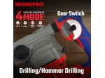 ΣΚΑΠΤΙΚΟ ΠΕΡΙΣΤΡΟΦΙΚΟ ΠΙΣΤΟΛΕΤΟ 1500W SDS PLUS WP470401CE WORKPRO (PROFI)