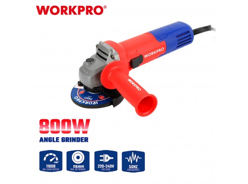 ΓΩΝΙΑΚΟΣ ΤΡΟΧΟΣ 800W Φ115mm WP472003 WORKPRO (PROFI)