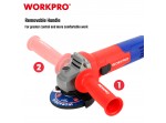 ΓΩΝΙΑΚΟΣ ΤΡΟΧΟΣ 800W Φ115mm WP472003 WORKPRO (PROFI)