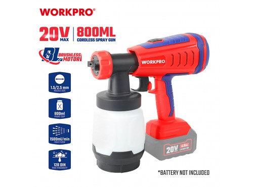 ΕΠΑΝΑΦΟΡΤΙΖΟΜΕΝΟ ΠΙΣΤΟΛΙ ΒΑΦΗΣ 20V-Li BL SOLO** WP397010 WORKPRO