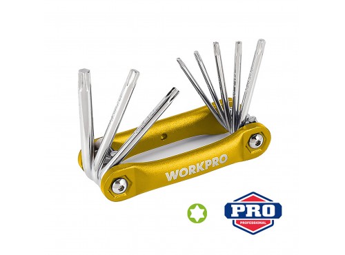 ΚΛΕΙΔΙΑ TORX ΣΕΤ 8τμχ -ΣΟΥΓΙΑΣ- WP222025 WORKPRO (PROFI)