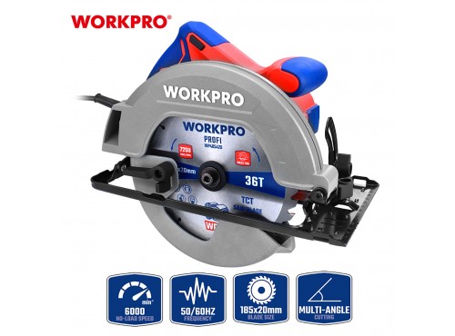 ΔΙΣΚΟΠΡΙΟΝΟ ΧΕΙΡΟΣ ΗΛΕΚΤΡΙΚΟ 1700W Φ185mm WP471200CE WORKPRO (PROFI)