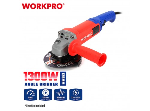 ΓΩΝΙΑΚΟΣ ΤΡΟΧΟΣ 1300W Φ125mm WP472001 WORKPRO (PROFI)