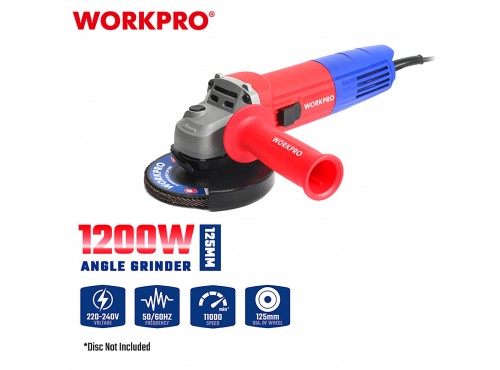 ΓΩΝΙΑΚΟΣ ΤΡΟΧΟΣ 1200W Φ125mm WP472024 WORKPRO (PROFI)
