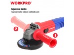 ΓΩΝΙΑΚΟΣ ΤΡΟΧΟΣ 1200W Φ125mm WP472024 WORKPRO (PROFI)
