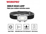 ΦΑΚΟΣ ΚΕΦΑΛΗΣ LED (AAA) 300Lm 100m WP353001 WORKPRO