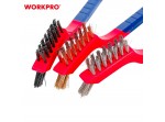 ΣΥΡΜΑΤΟΒΟΥΡΤΣΑ ΧΕΙΡΟΣ ΜΙΚΡΗ ΣΕΤ 3 τμχ WP253005 WORKPRO (PROFI) (ΚΑΡΤΕΛΑ)
