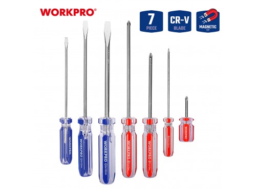 ΚΑΤΣΑΒΙΔΙΑ ΔΙΑΦΑΝΗ ΛΑΒΗ ΣΕΤ 7τμχ WP200533 WORKPRO (ΚΑΡΤΕΛΑ)