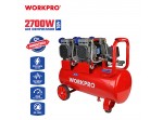 ΑΕΡΟΣΥΜΠΙΕΣΤΗΣ 40L 2x1350W ΕΠΑΓΓΕΛΜΑΤΙΚΟΣ (ΧΑΜΗΛΟΥ ΘΟΡΥΒΟΥ) WP425003 WORKPRO (PROFI)