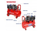 ΑΕΡΟΣΥΜΠΙΕΣΤΗΣ 40L 2x1350W ΕΠΑΓΓΕΛΜΑΤΙΚΟΣ (ΧΑΜΗΛΟΥ ΘΟΡΥΒΟΥ) WP425003 WORKPRO (PROFI)