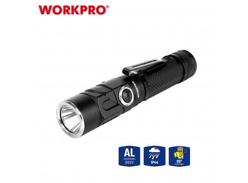 ΦΑΚΟΣ ΕΠΑΝΑΦΟΡΤΙΖΟΜΕΝΟΣ LED (18650,2000mAH) 1100Lm 135m ΣΠΑΣΤΗ ΚΕΦΑΛΗ WP351007 WORKPRO