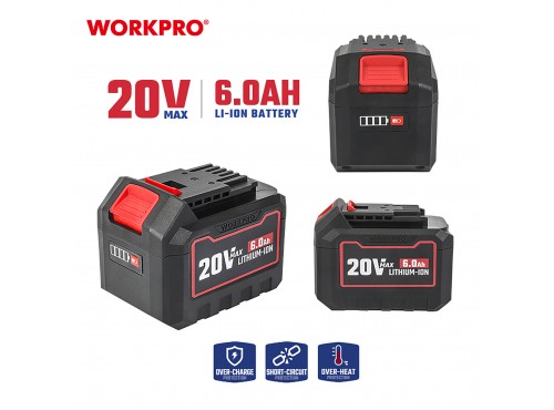ΜΠΑΤΑΡΙΑ 20V-Li 6.0Ah WP395004 WORKPRO (PROFI)