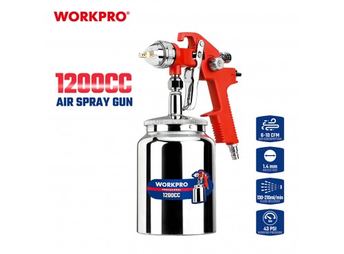 ΠΙΣΤΟΛΙ ΒΑΦΗΣ ΚΑΤΩ ΔΟΧΕΙΟ 1200ml (1,4mm) ΕΠΑΓΓΕΛΜΑΤΙΚΟ WP512007 WORKPRO (PROFI)