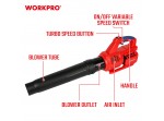 ΦΥΣΗΤΗΡΑΣ ΚΗΠΟΥ ΕΠΑΝΑΦΟΡΤΙΖΟΜΕΝΟΣ 20V-Li BL SOLO** WP394005 WORKPRO (PROFI)