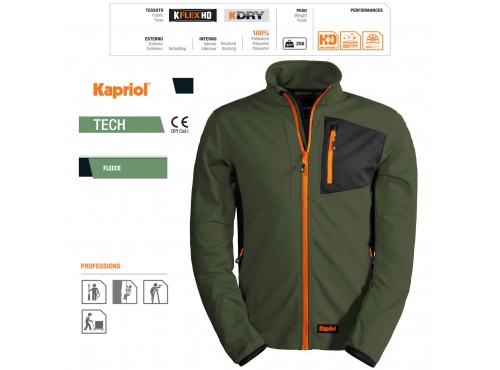 ΤΖΑΚΕΤ ΕΡΓΑΣΙΑΣ TECH FLEECE ΠΡΑΣΙΝΟ / ΜΑΥΡΟ (M) 60271 KAPRIOL