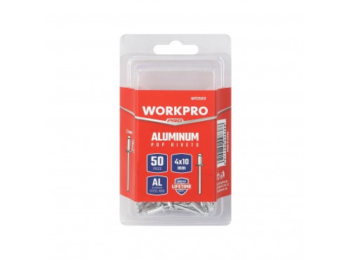 ΠΡΙΤΣΙΝΙΑ ΑΛΟΥΜΙΝΙΟΥ 4.0 x 10mm (50τμχ) WP225012 WORKPRO (ΚΑΡΤΕΛΑ)