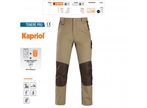 ΠΑΝΤΕΛΟΝΙ ΕΡΓΑΣΙΑΣ TENERE PRO ΣΚΟΥΡΟ ΜΠΕΖ / ΚΑΦΕ (XXXL) 60305 KAPRIOL